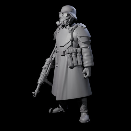 Weird War German Fast Firing SMG Commando C Miniature for Dungeons and Dragons, Pathfinder or other TTRPGs