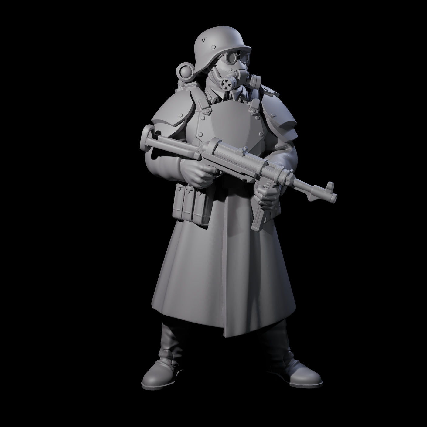Weird War German Fast Firing SMG Commandos Miniature for Dungeons and Dragons, Pathfinder or other TTRPGs