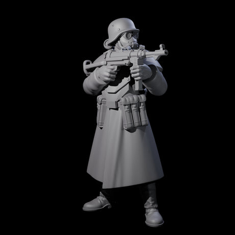 Weird War German Fast Firing SMG Commandos Miniature for Dungeons and Dragons, Pathfinder or other TTRPGs