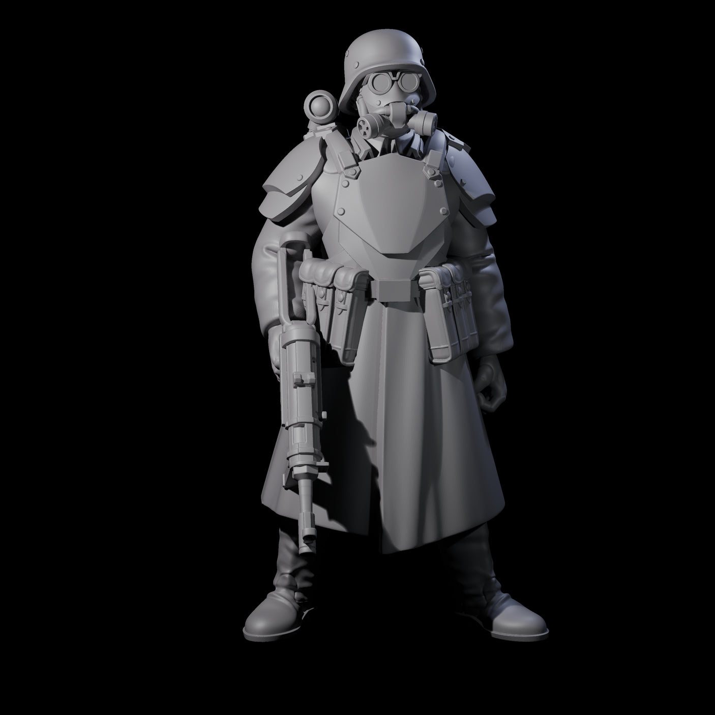 Weird War German Fast Firing SMG Commandos Miniature for Dungeons and Dragons, Pathfinder or other TTRPGs
