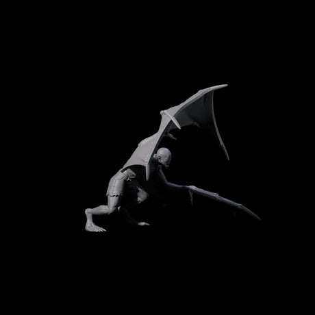 Weird War German Flapping Vampire Spawn A Miniature for Dungeons and Dragons, Pathfinder or other TTRPGs