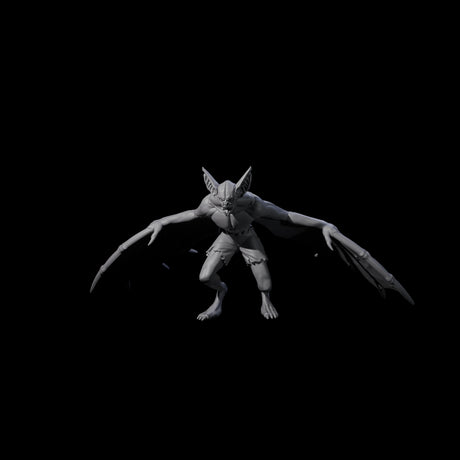 Weird War German Flapping Vampire Spawn C Miniature for Dungeons and Dragons, Pathfinder or other TTRPGs