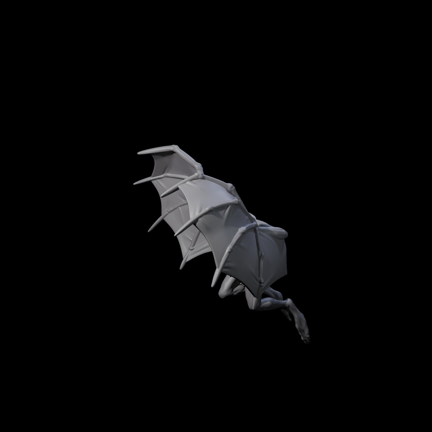Weird War German Flapping Vampire Spawn D Miniature for Dungeons and Dragons, Pathfinder or other TTRPGs