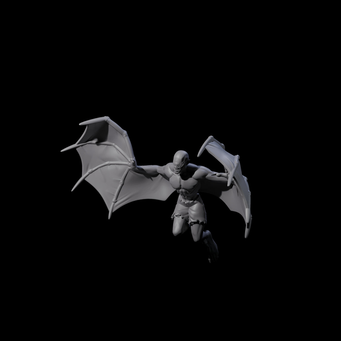 Weird War German Flapping Vampire Spawn D Miniature for Dungeons and Dragons, Pathfinder or other TTRPGs