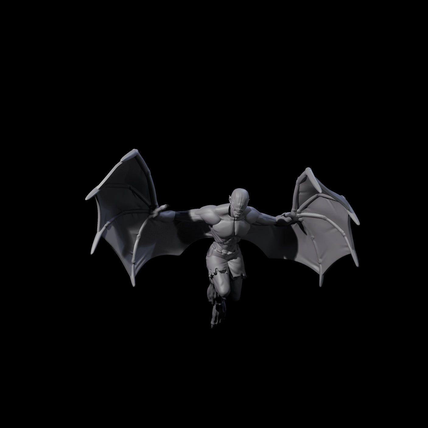 Weird War German Flapping Vampire Spawn D Miniature for Dungeons and Dragons, Pathfinder or other TTRPGs