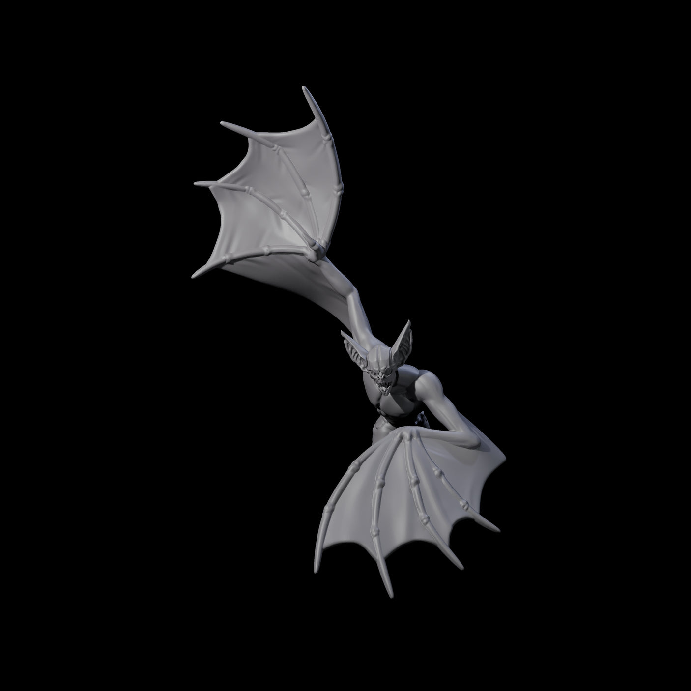 Weird War German Flapping Vampire Spawn F Miniature for Dungeons and Dragons, Pathfinder or other TTRPGs