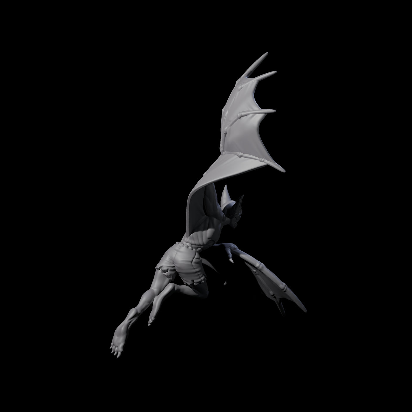 Weird War German Flapping Vampire Spawn F Miniature for Dungeons and Dragons, Pathfinder or other TTRPGs
