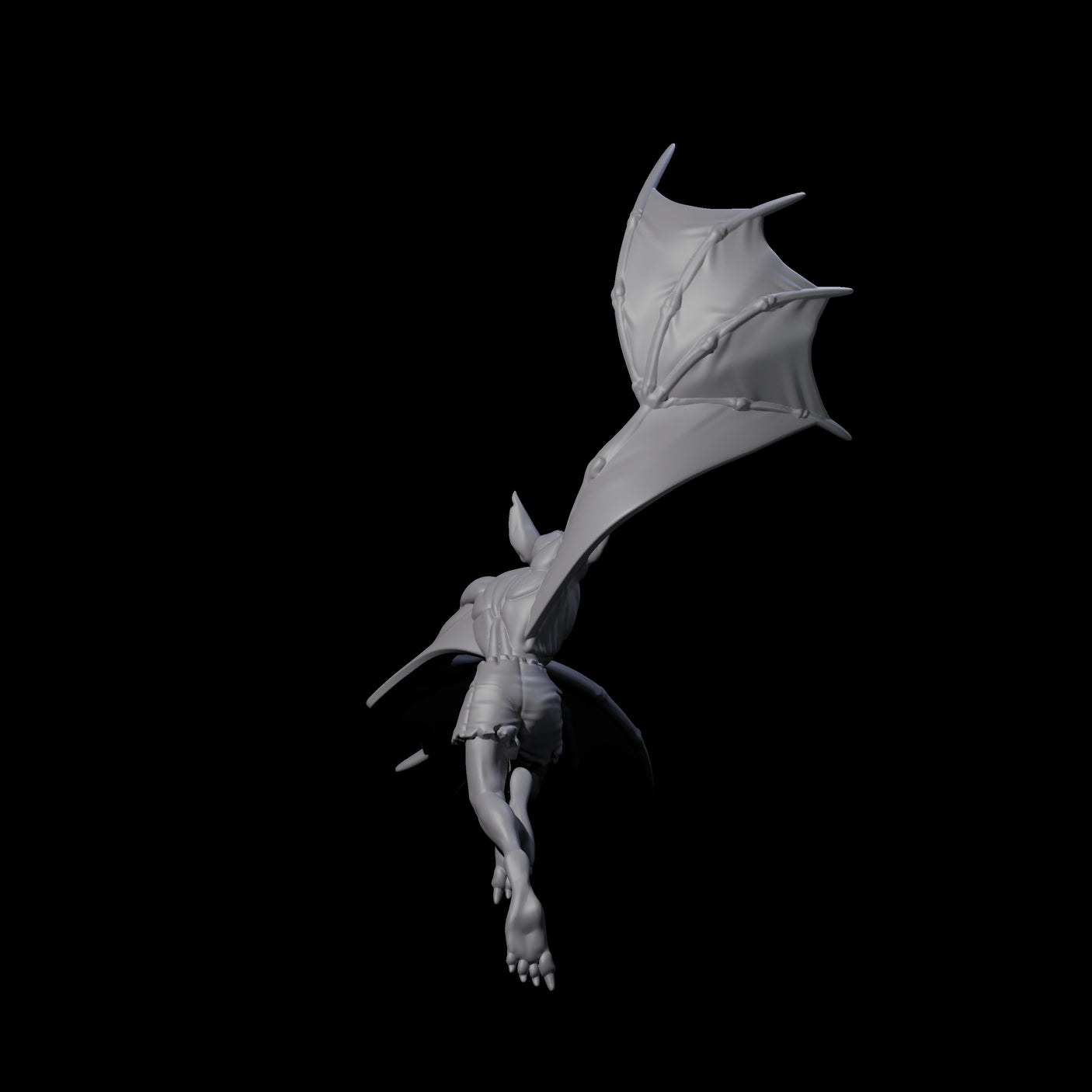Weird War German Flapping Vampire Spawn F Miniature for Dungeons and Dragons, Pathfinder or other TTRPGs