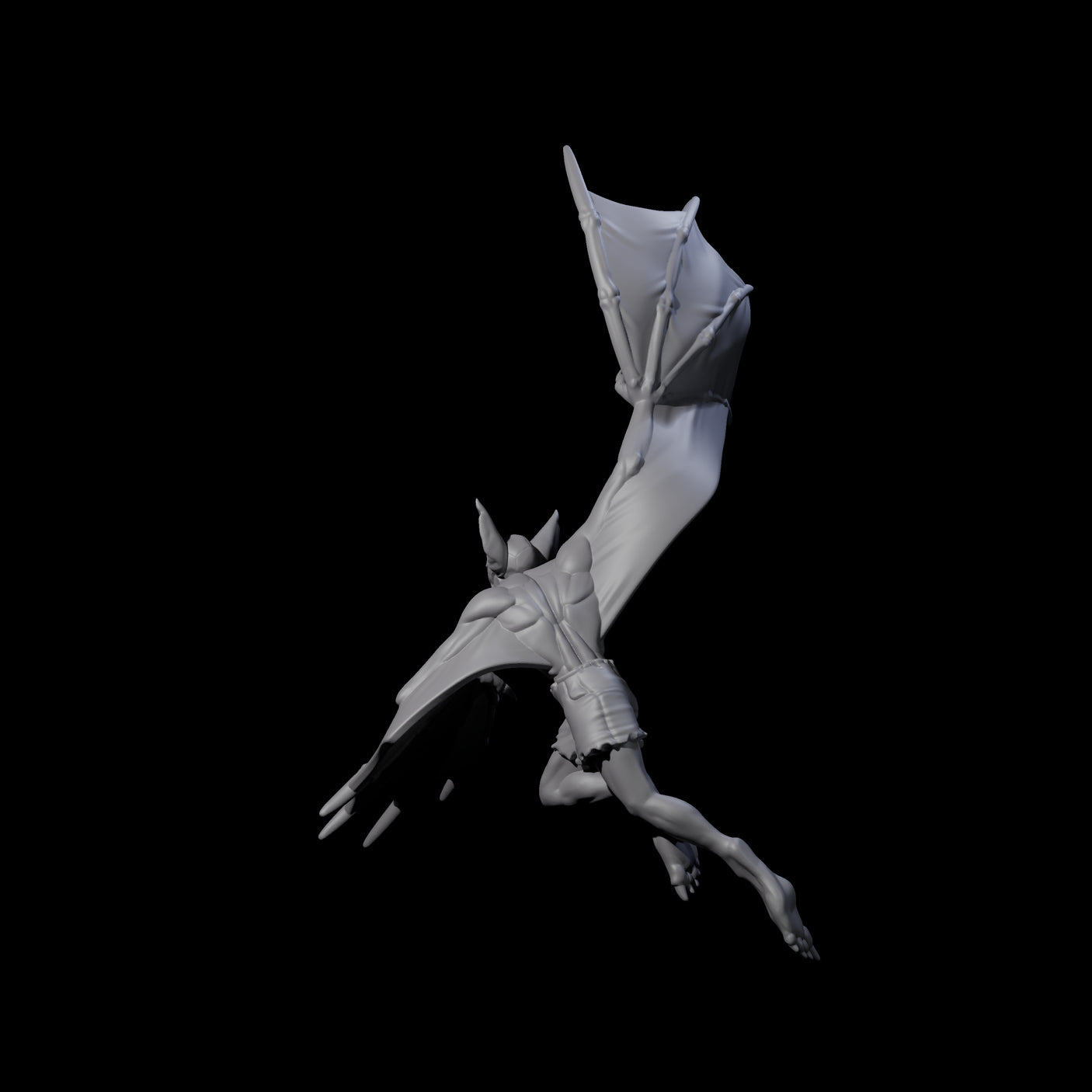 Weird War German Flapping Vampire Spawn F Miniature for Dungeons and Dragons, Pathfinder or other TTRPGs
