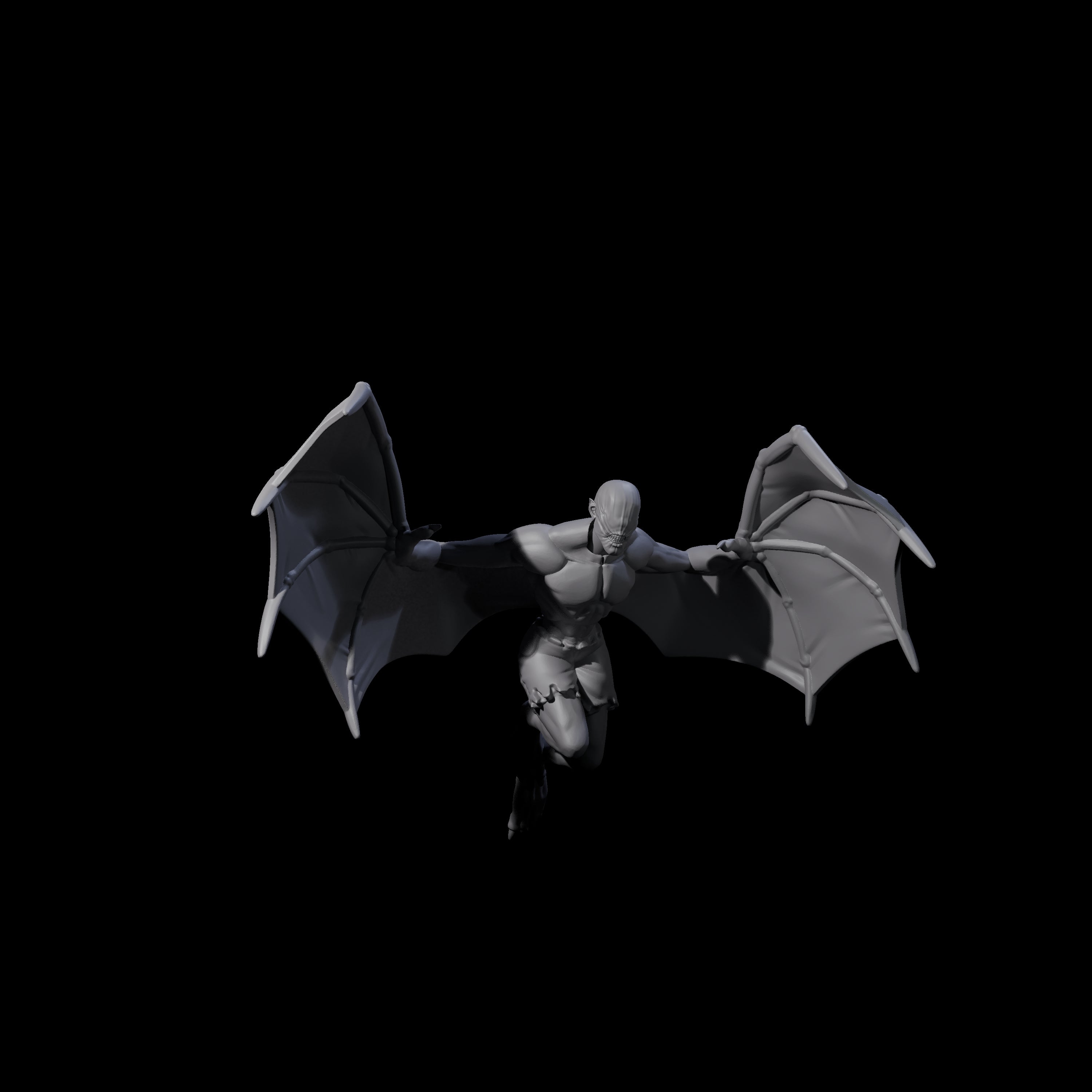 Weird War German Flapping Vampire Spawn Miniature for Dungeons and Dragons, Pathfinder or other TTRPGs