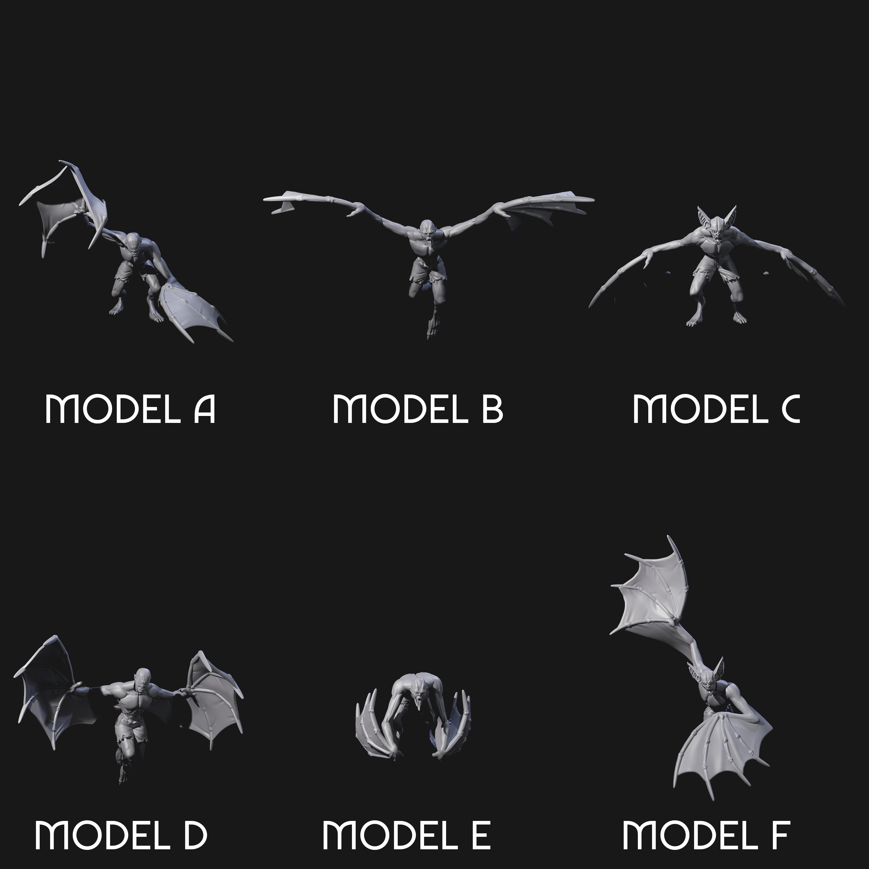 Weird War German Flapping Vampire Spawn Miniature for Dungeons and Dragons, Pathfinder or other TTRPGs