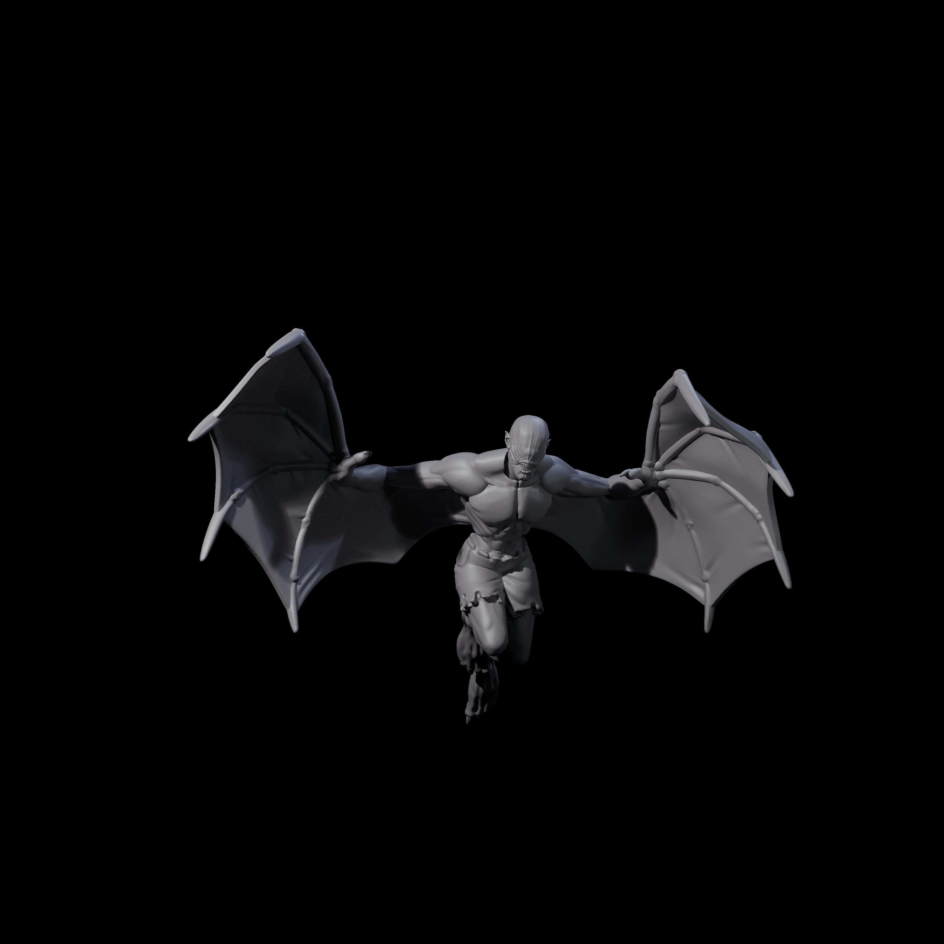Weird War German Flapping Vampire Spawn Miniature for Dungeons and Dragons, Pathfinder or other TTRPGs
