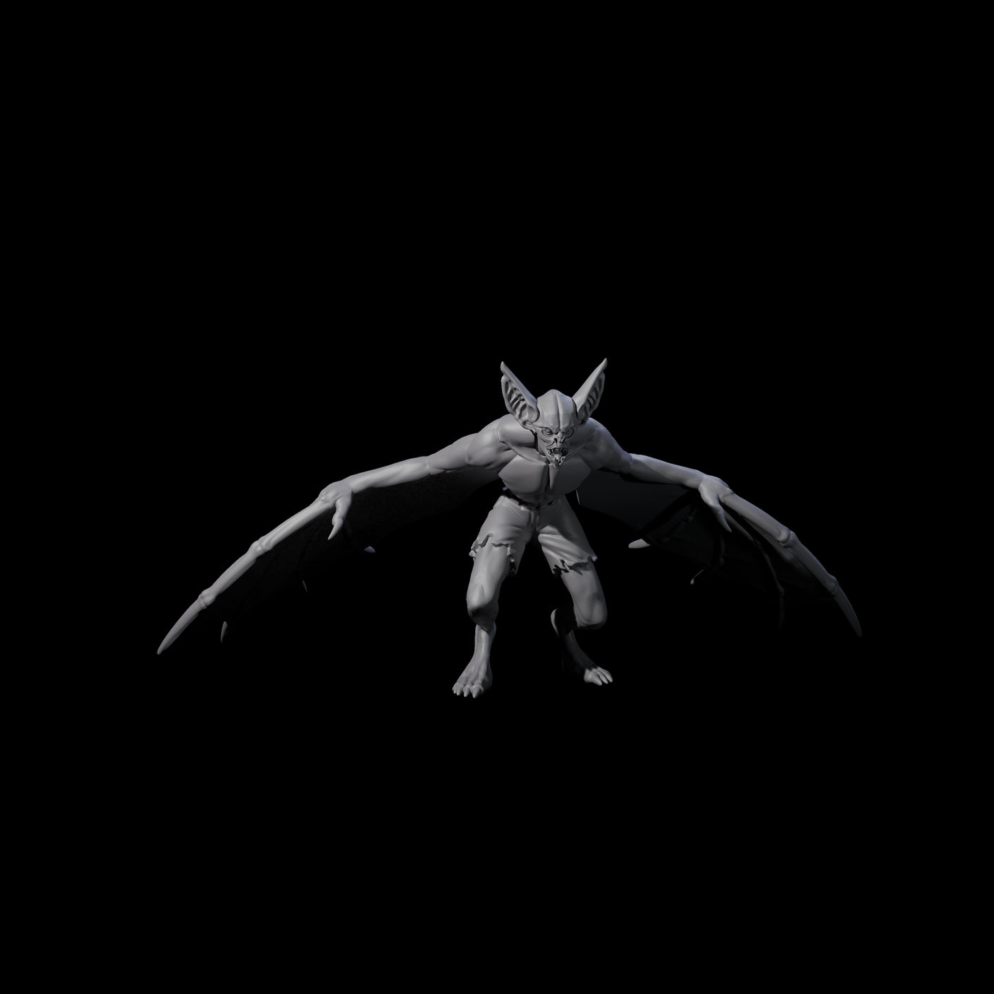 Weird War German Flapping Vampire Spawn Miniature for Dungeons and Dragons, Pathfinder or other TTRPGs