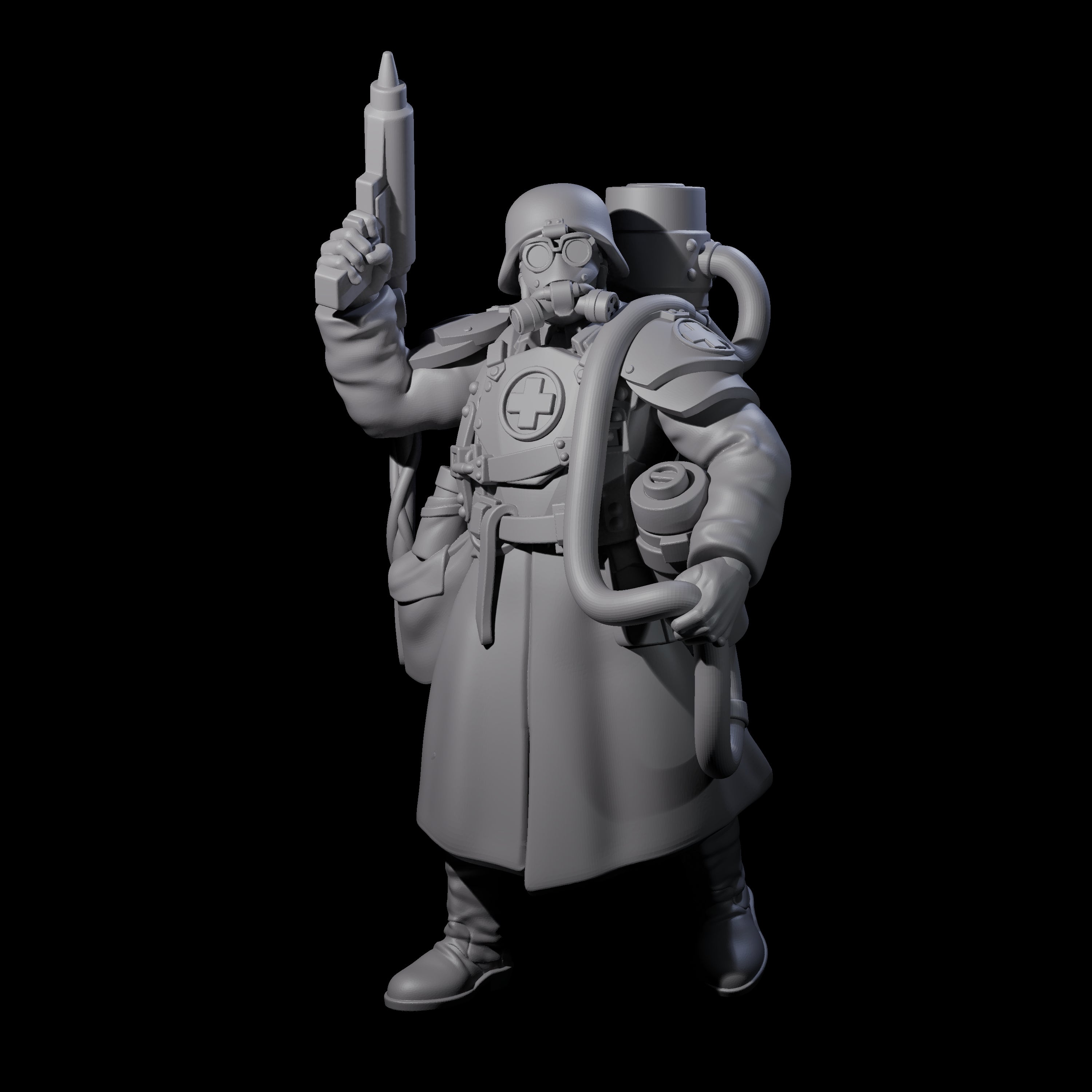 Weird War German Life Giving Medic Miniature for Dungeons and Dragons, Pathfinder or other TTRPGs