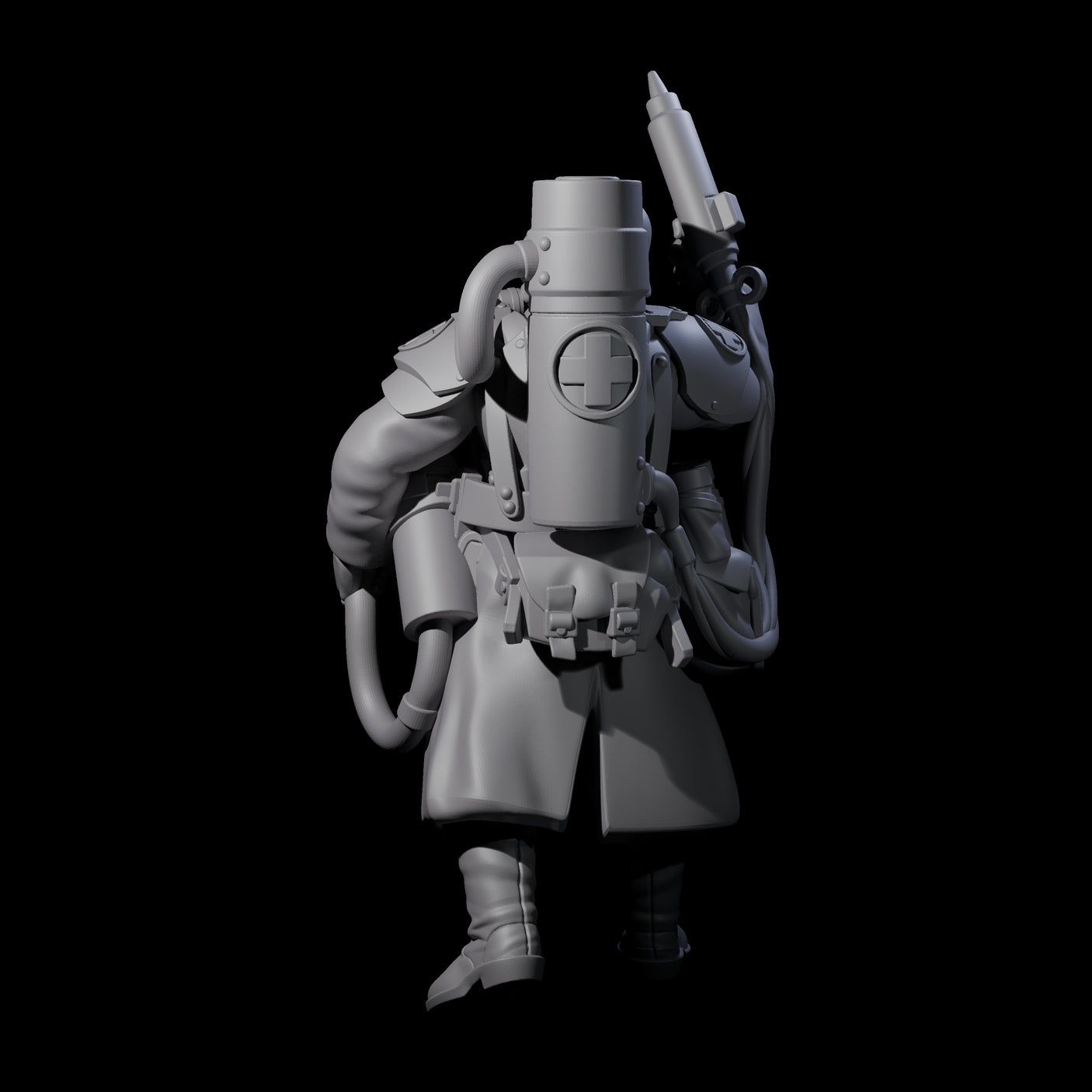 Weird War German Life Giving Medic Miniature for Dungeons and Dragons, Pathfinder or other TTRPGs