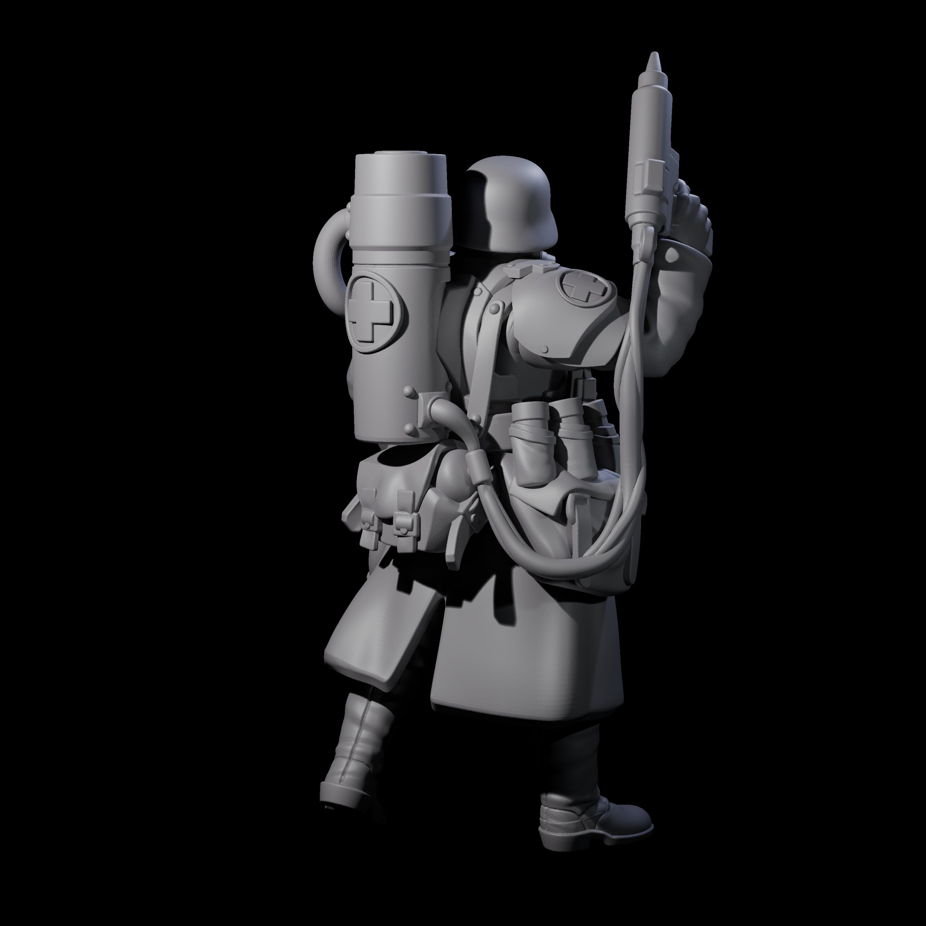 Weird War German Life Giving Medic Miniature for Dungeons and Dragons, Pathfinder or other TTRPGs