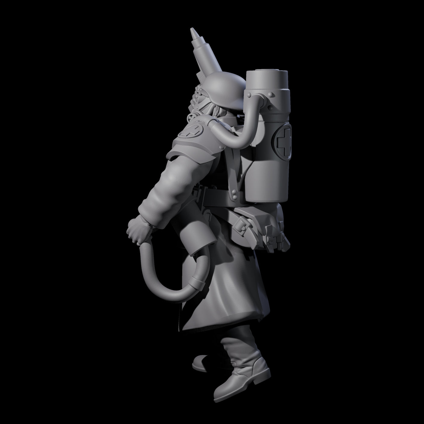 Weird War German Life Giving Medic Miniature for Dungeons and Dragons, Pathfinder or other TTRPGs