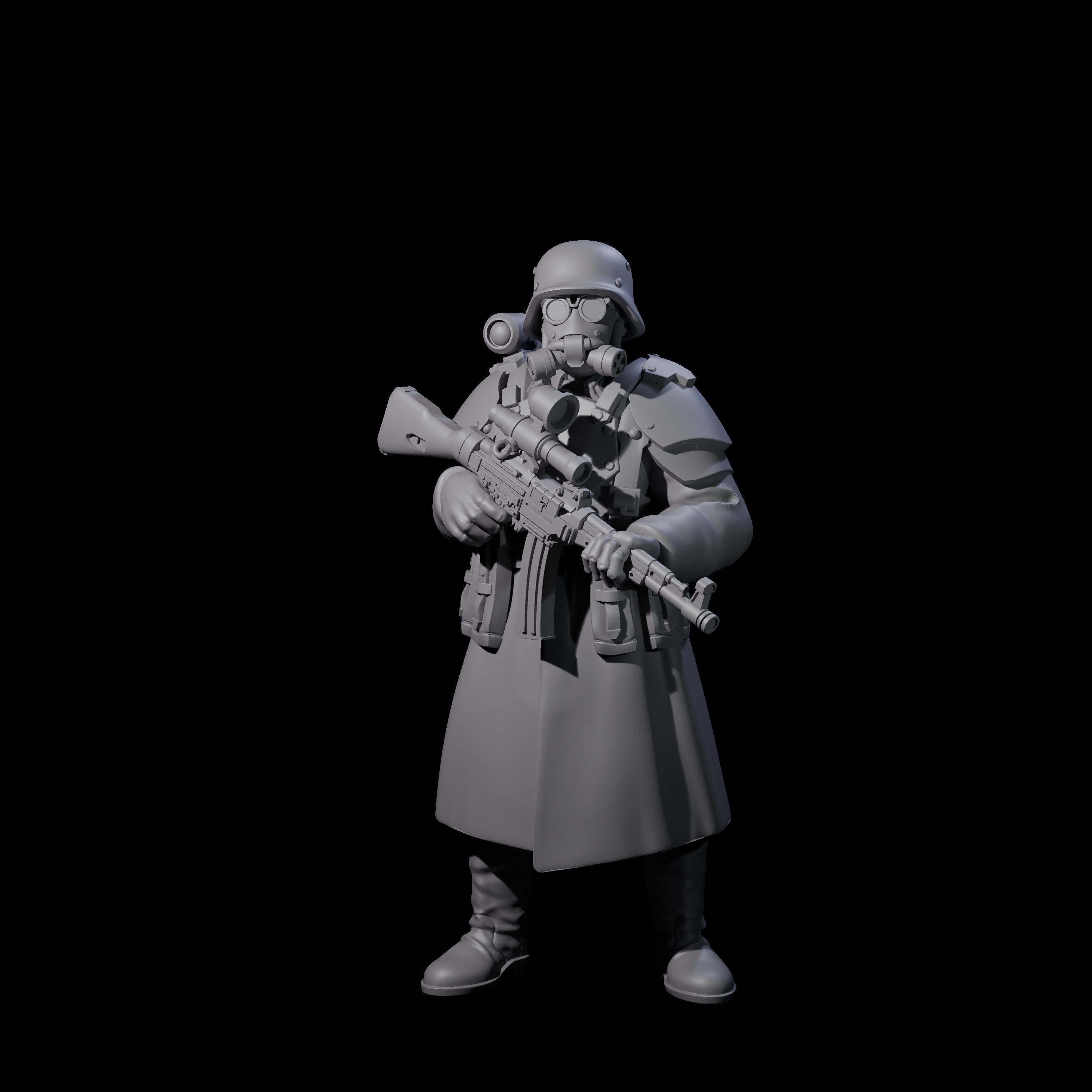 Weird War German Masked Commando A Miniature for Dungeons and Dragons, Pathfinder or other TTRPGs
