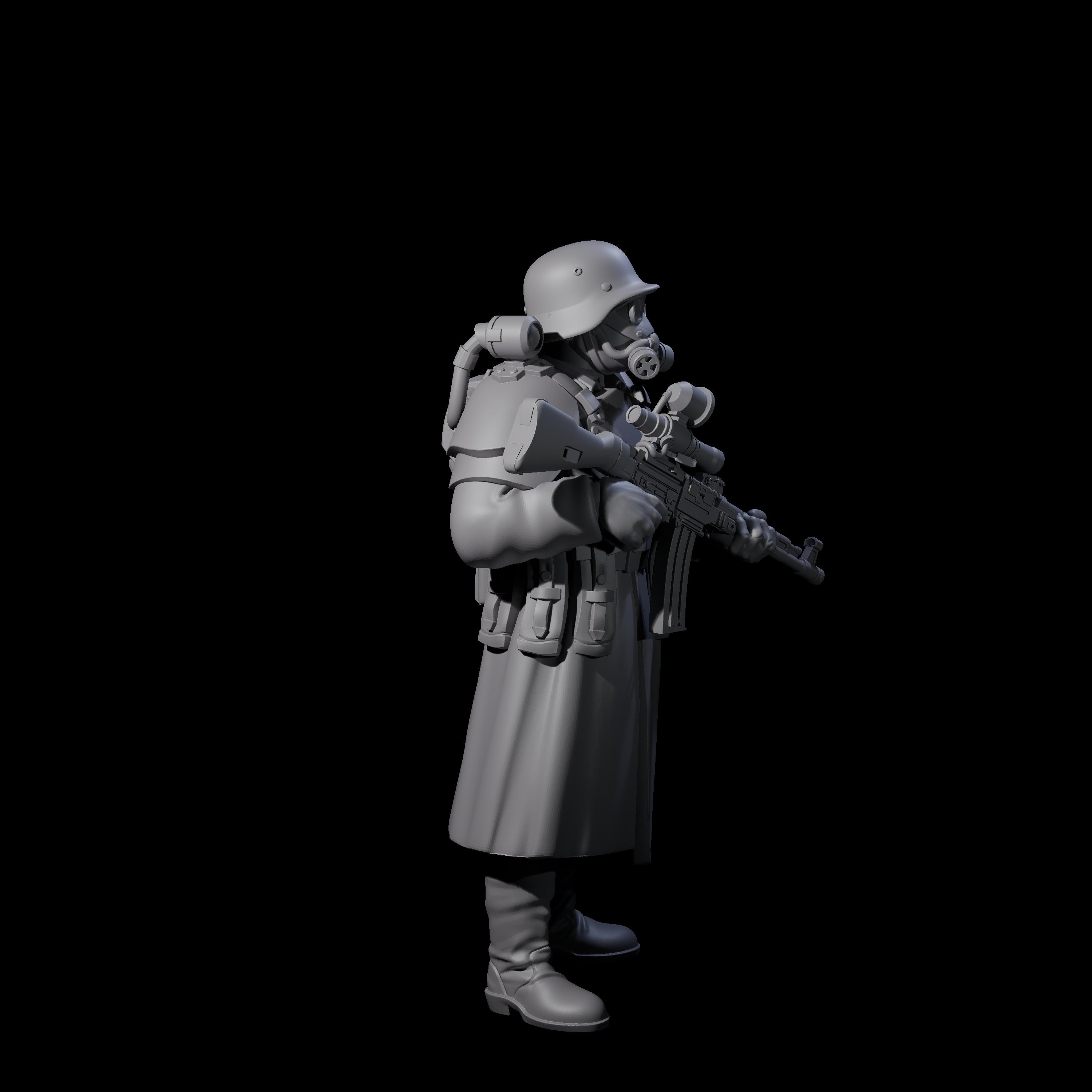 Weird War German Masked Commando A Miniature for Dungeons and Dragons, Pathfinder or other TTRPGs