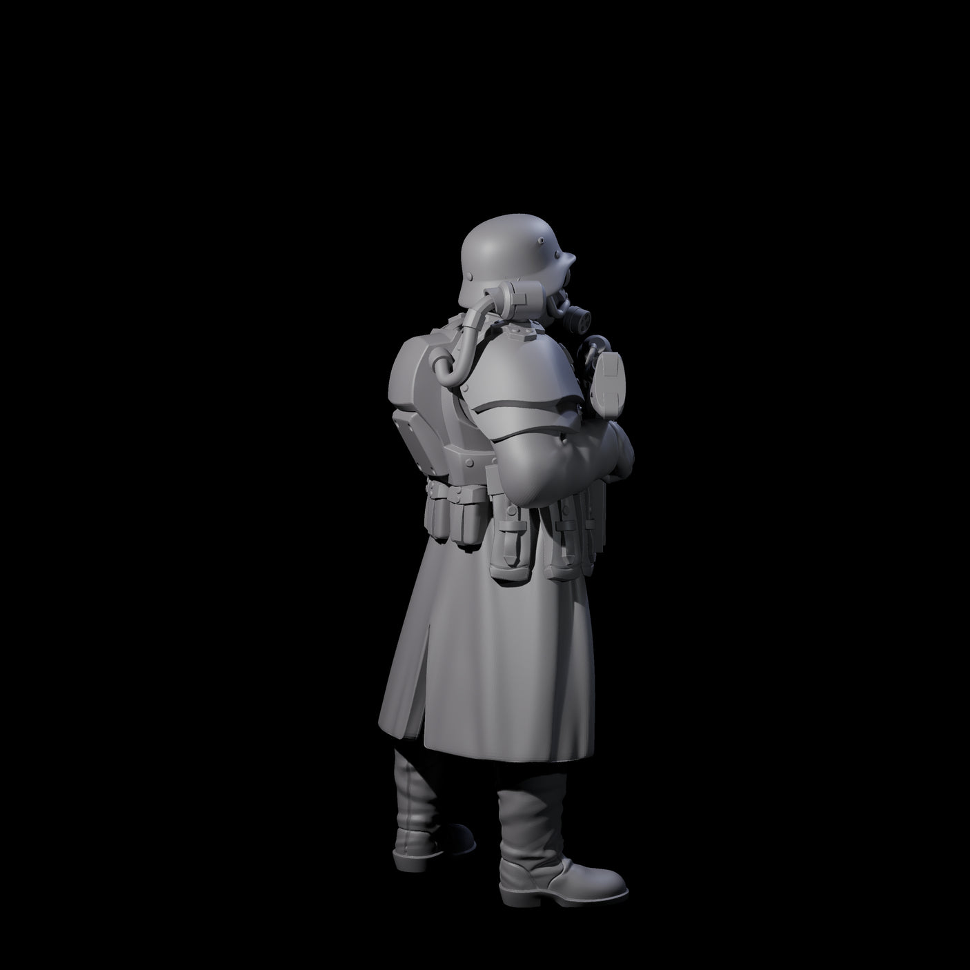 Weird War German Masked Commando A Miniature for Dungeons and Dragons, Pathfinder or other TTRPGs