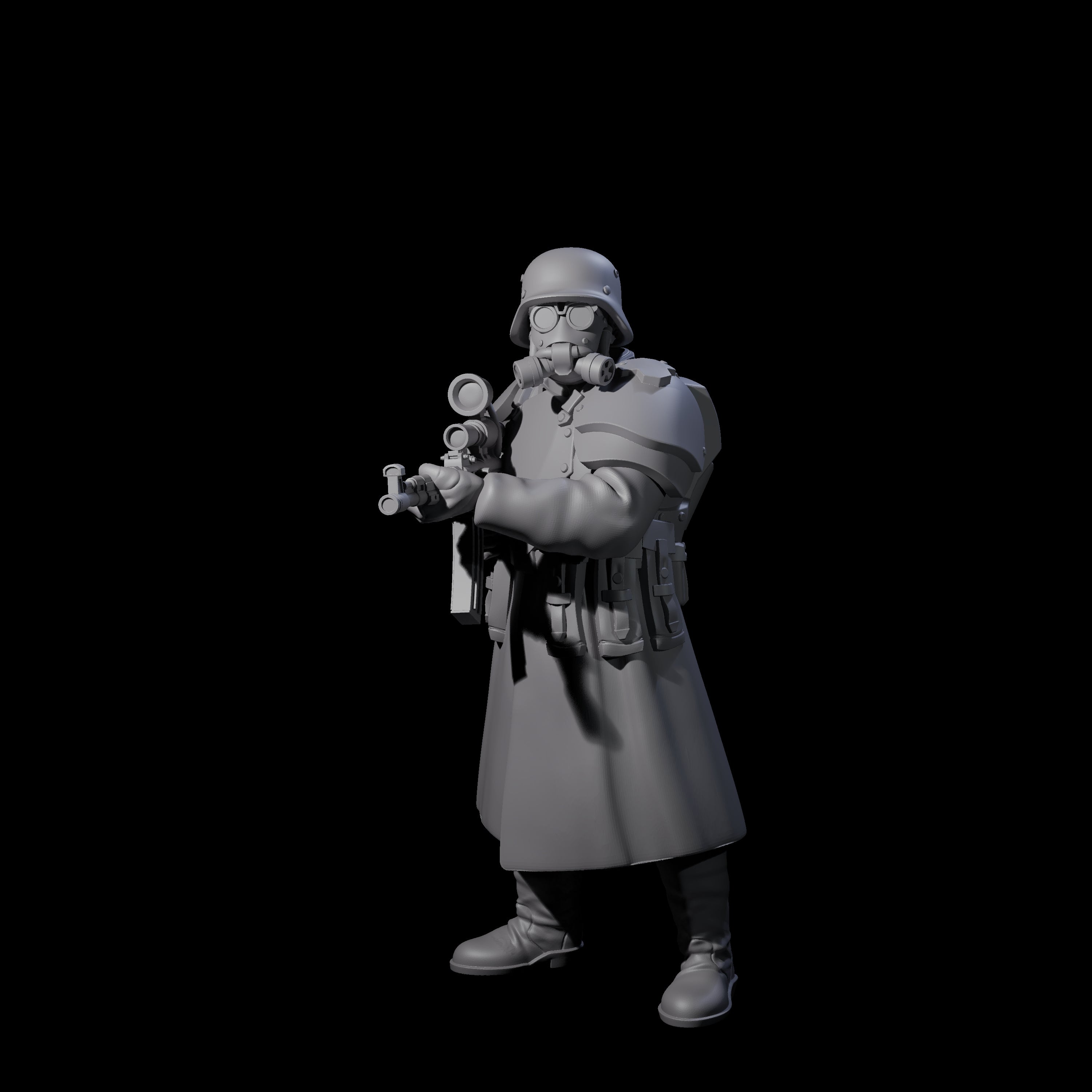 Weird War German Masked Commando C Miniature for Dungeons and Dragons, Pathfinder or other TTRPGs