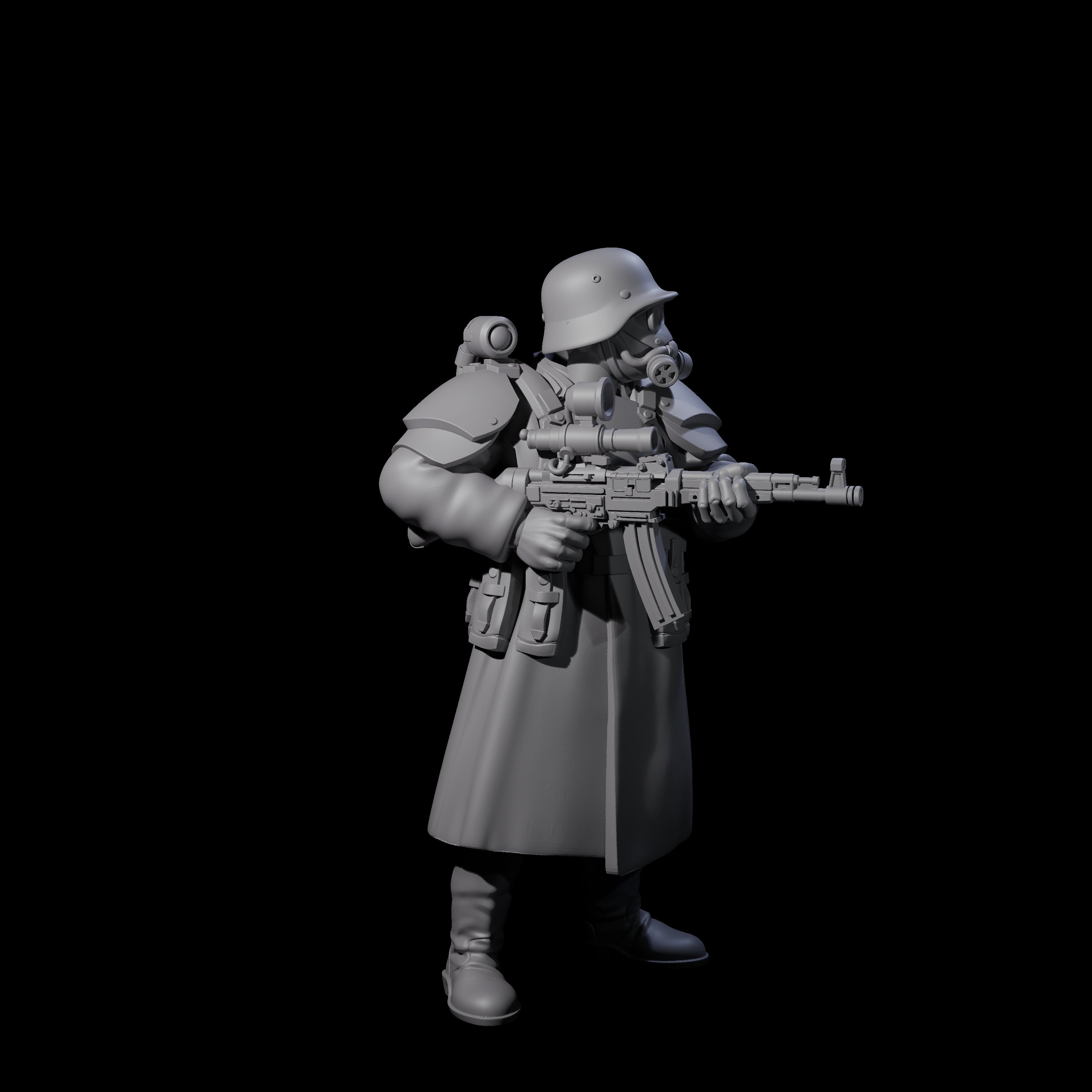 Weird War German Masked Commando C Miniature for Dungeons and Dragons, Pathfinder or other TTRPGs