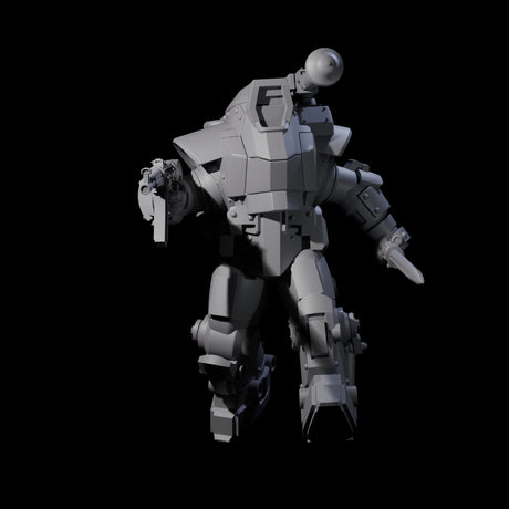 Weird War Mech Suited German Exo-Trooper A Miniature for Dungeons and Dragons, Pathfinder or other TTRPGs