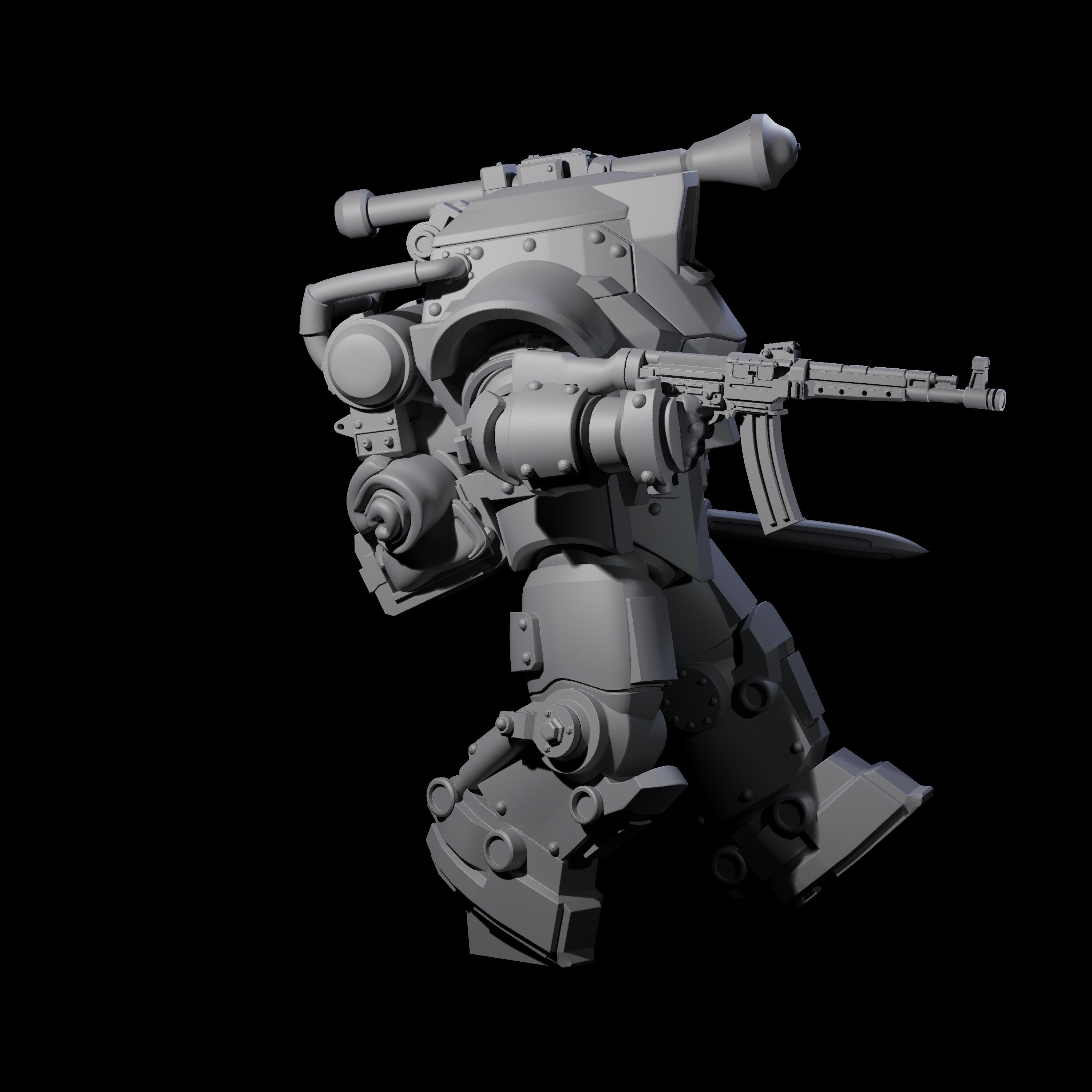 Weird War Mech Suited German Exo-Trooper A Miniature for Dungeons and Dragons, Pathfinder or other TTRPGs