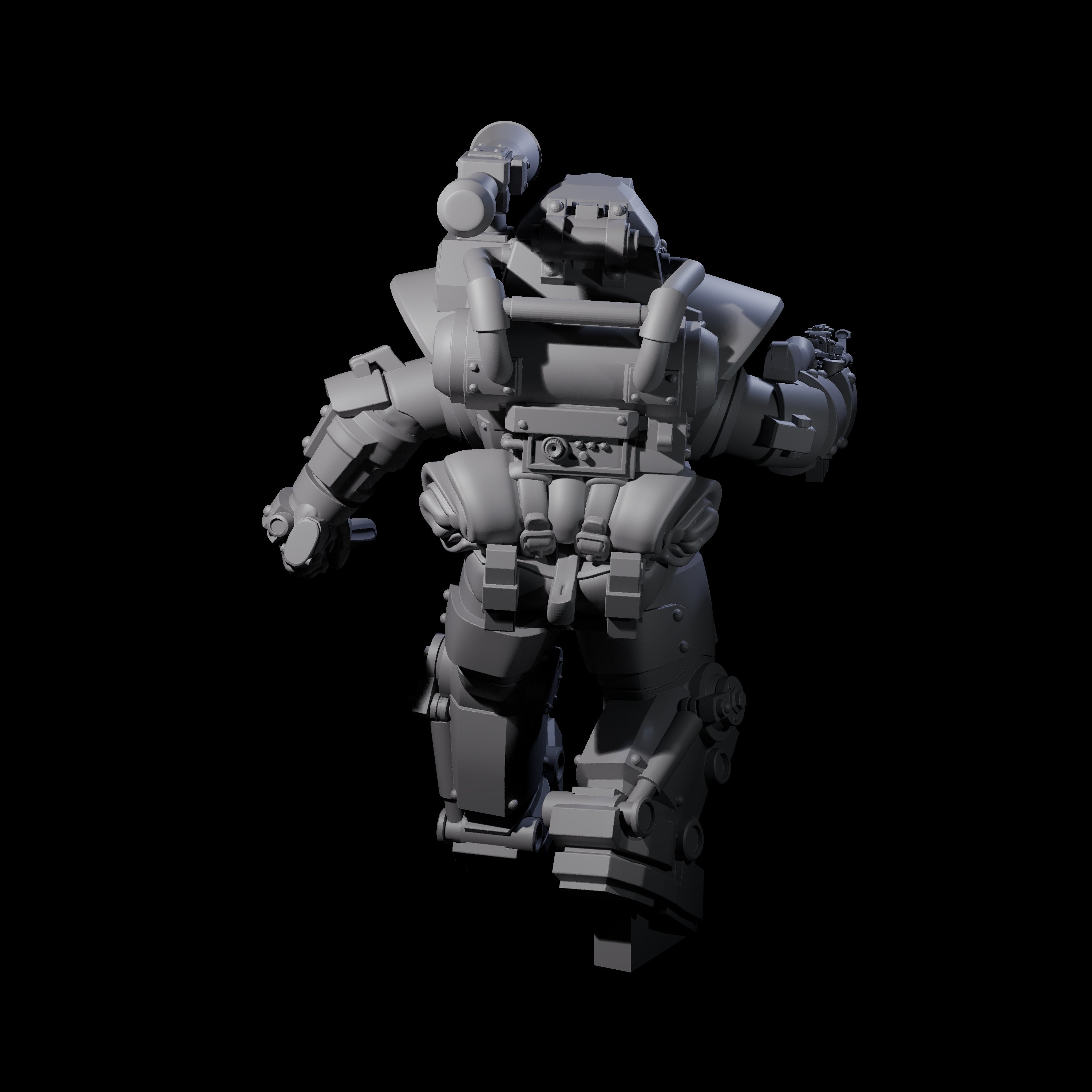 Weird War Mech Suited German Exo-Trooper A Miniature for Dungeons and Dragons, Pathfinder or other TTRPGs