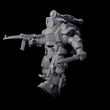 Weird War Mech Suited German Exo-Trooper A Miniature for Dungeons and Dragons, Pathfinder or other TTRPGs