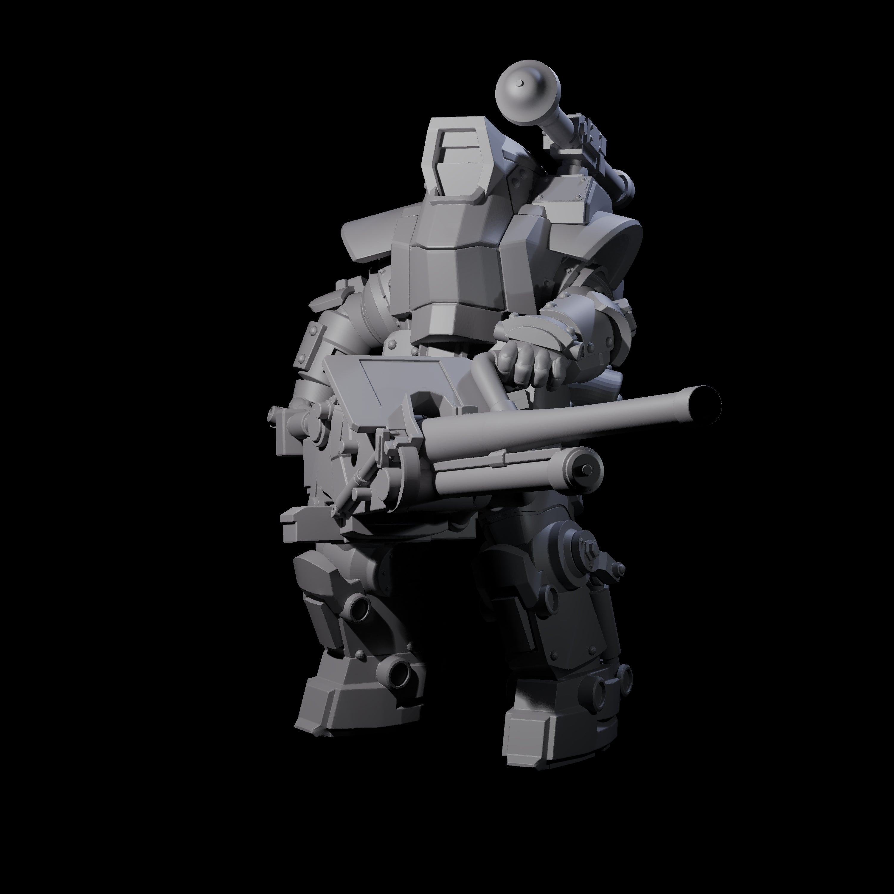 Weird War Mech Suited German Exo-Trooper B Miniature for Dungeons and Dragons, Pathfinder or other TTRPGs