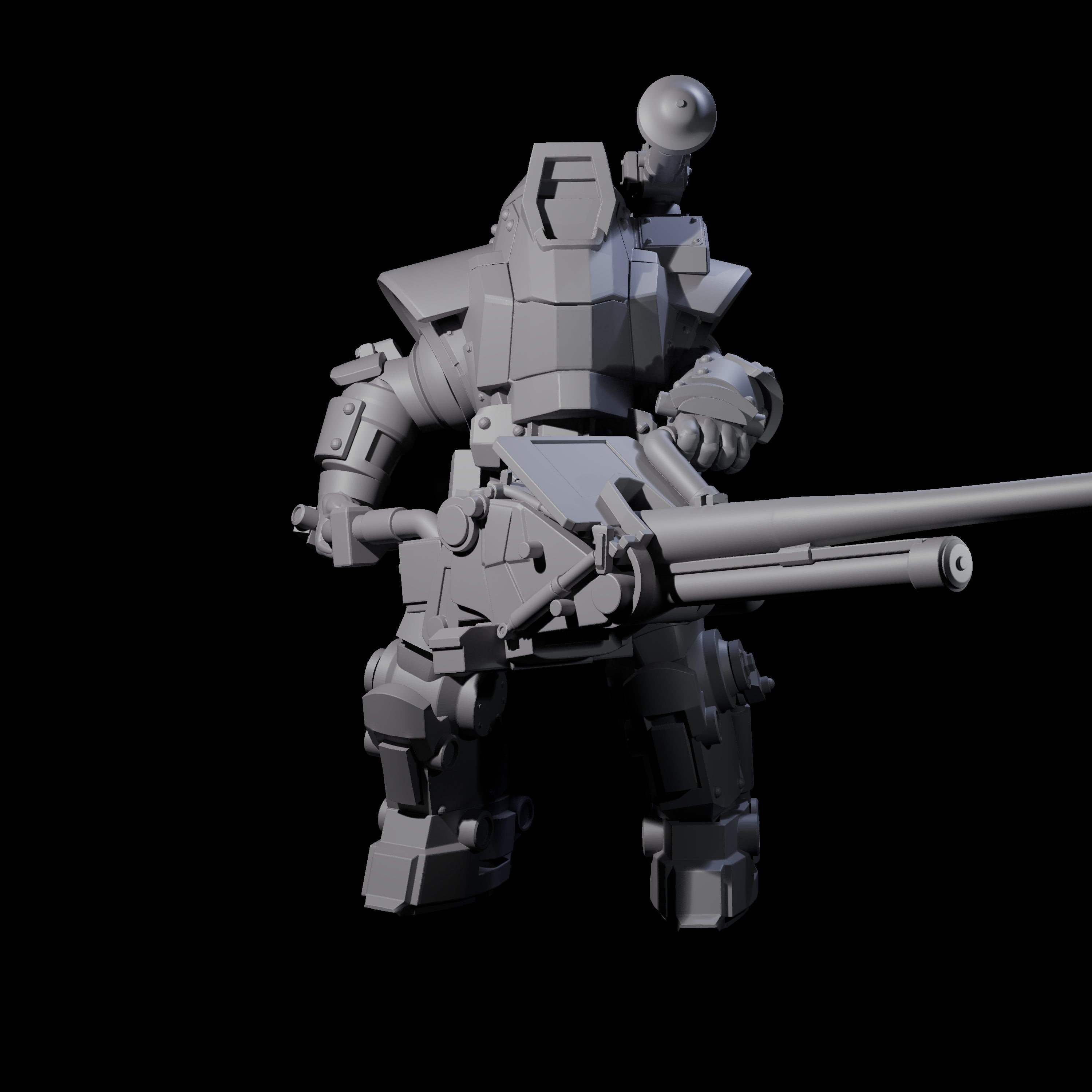 Weird War Mech Suited German Exo-Trooper B Miniature for Dungeons and Dragons, Pathfinder or other TTRPGs