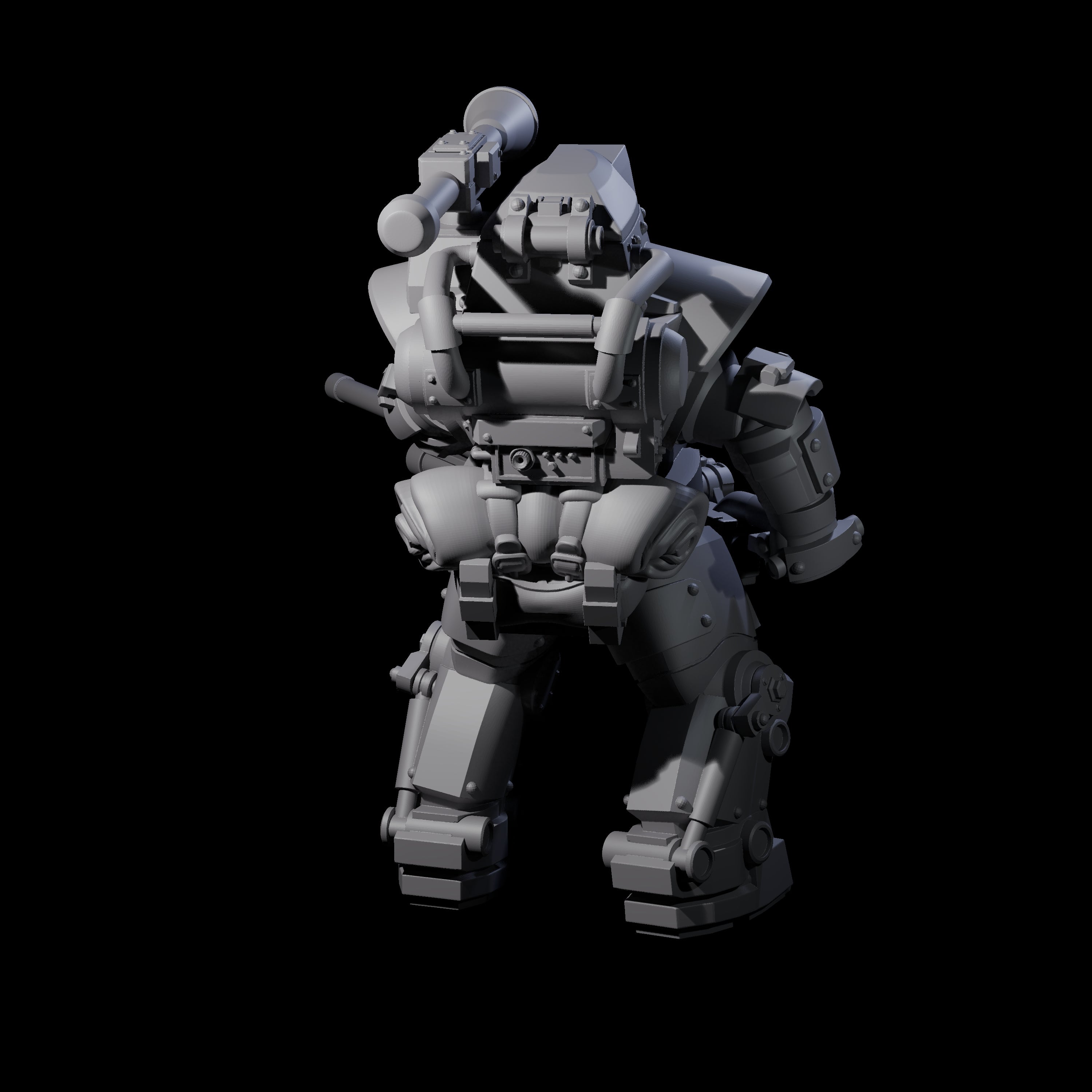 Weird War Mech Suited German Exo-Trooper B Miniature for Dungeons and Dragons, Pathfinder or other TTRPGs