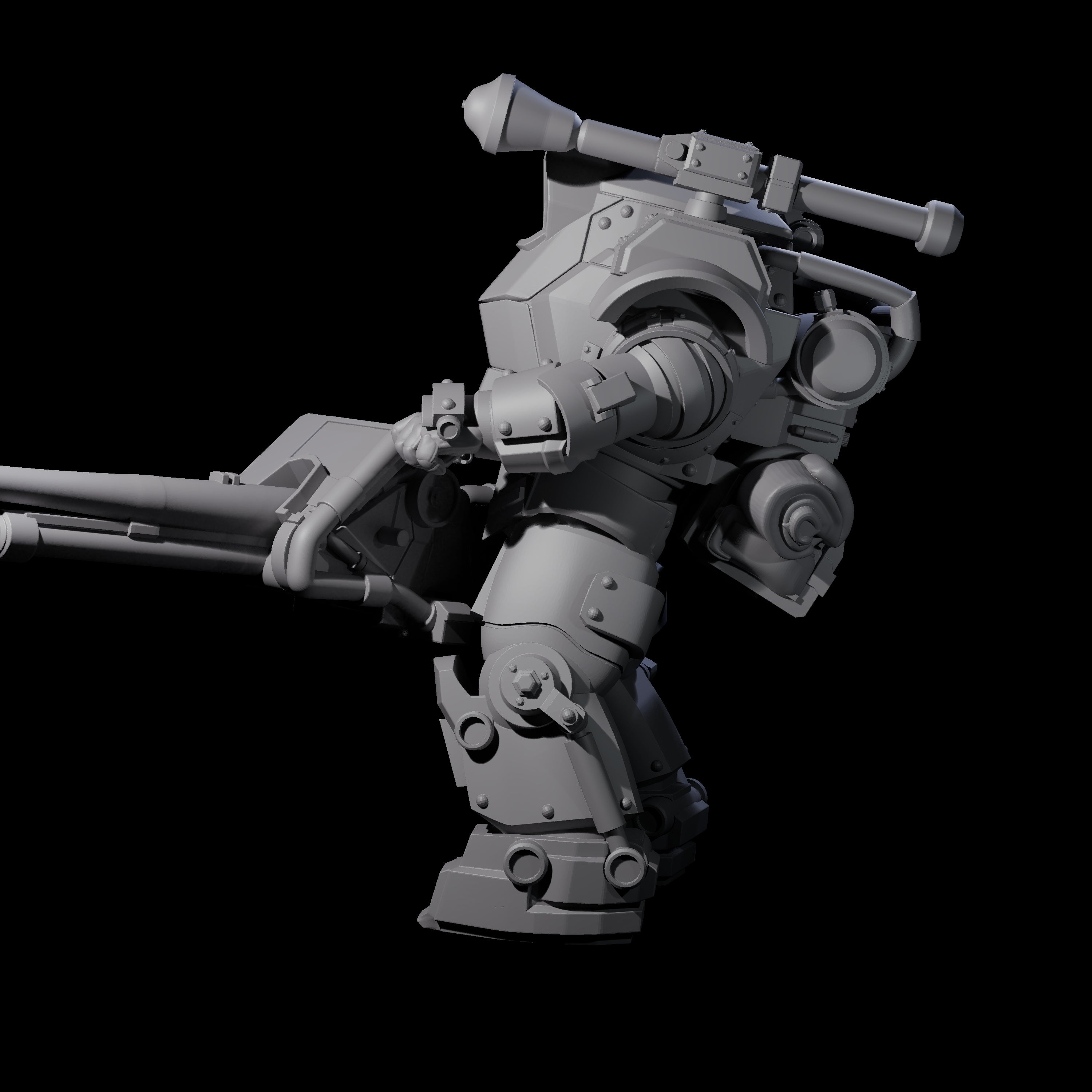 Weird War Mech Suited German Exo-Trooper B Miniature for Dungeons and Dragons, Pathfinder or other TTRPGs