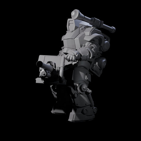 Weird War Mech Suited German Exo-Trooper B Miniature for Dungeons and Dragons, Pathfinder or other TTRPGs