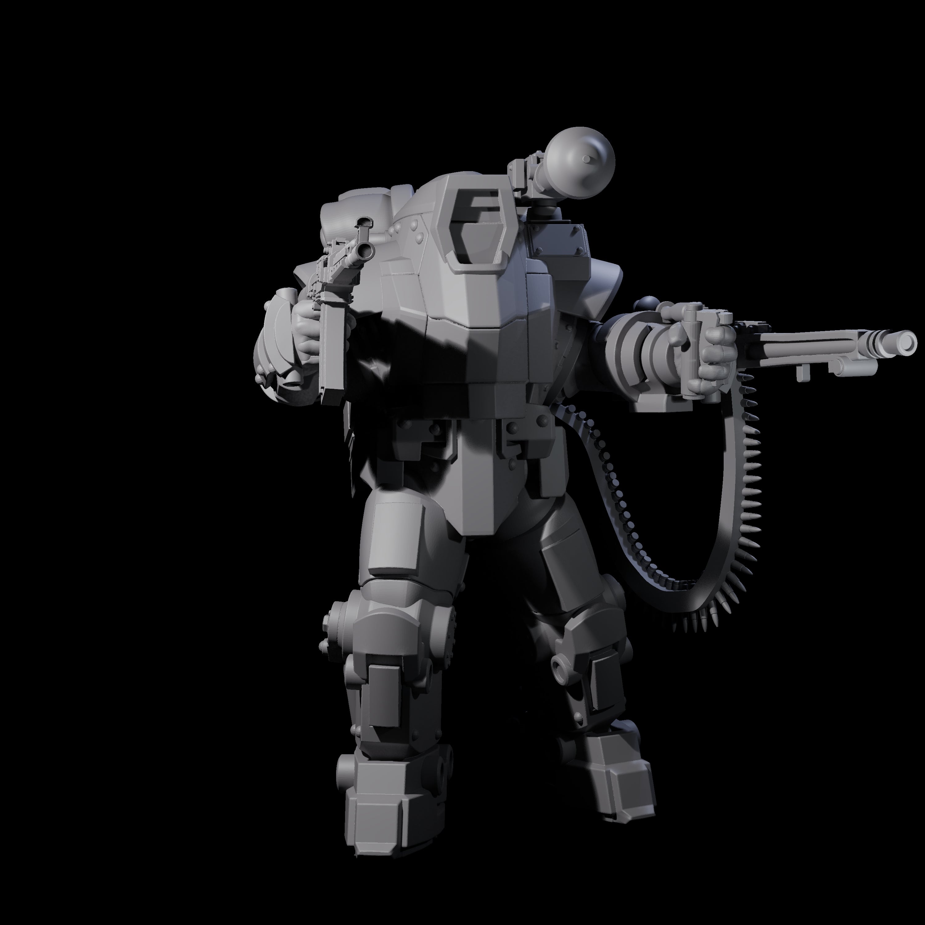 Weird War Mech Suited German Exo-Trooper C Miniature for Dungeons and Dragons, Pathfinder or other TTRPGs