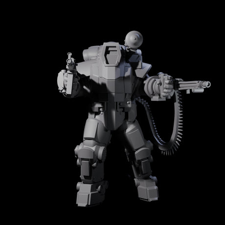 Weird War Mech Suited German Exo-Trooper C Miniature for Dungeons and Dragons, Pathfinder or other TTRPGs