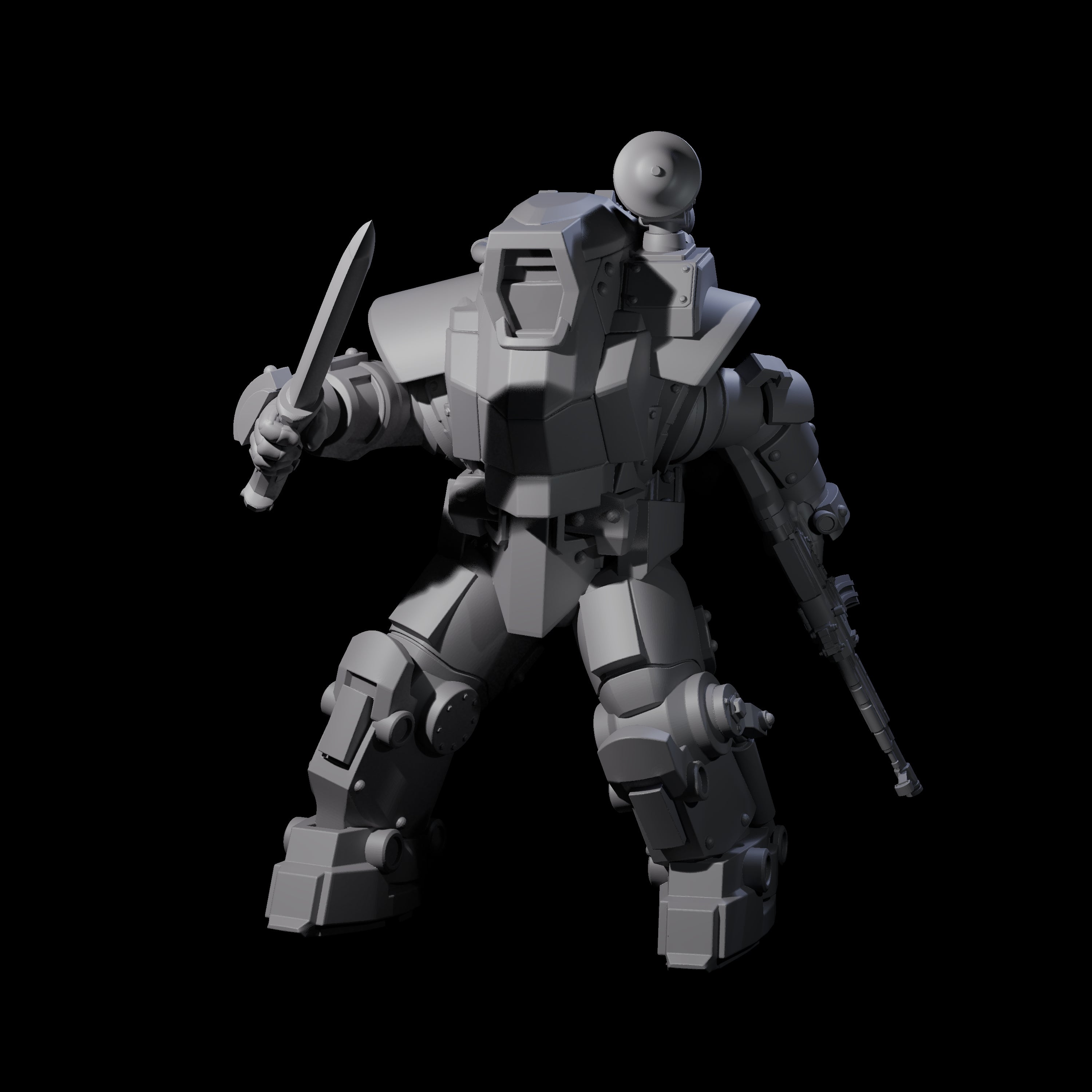 Weird War Mech Suited German Exo-Trooper D Miniature for Dungeons and Dragons, Pathfinder or other TTRPGs