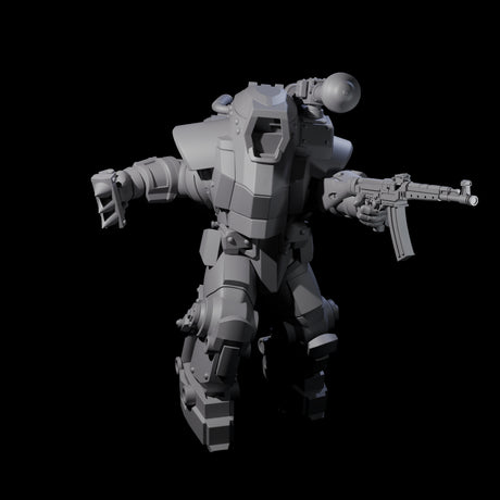Weird War Mech Suited German Exo-Trooper E Miniature for Dungeons and Dragons, Pathfinder or other TTRPGs