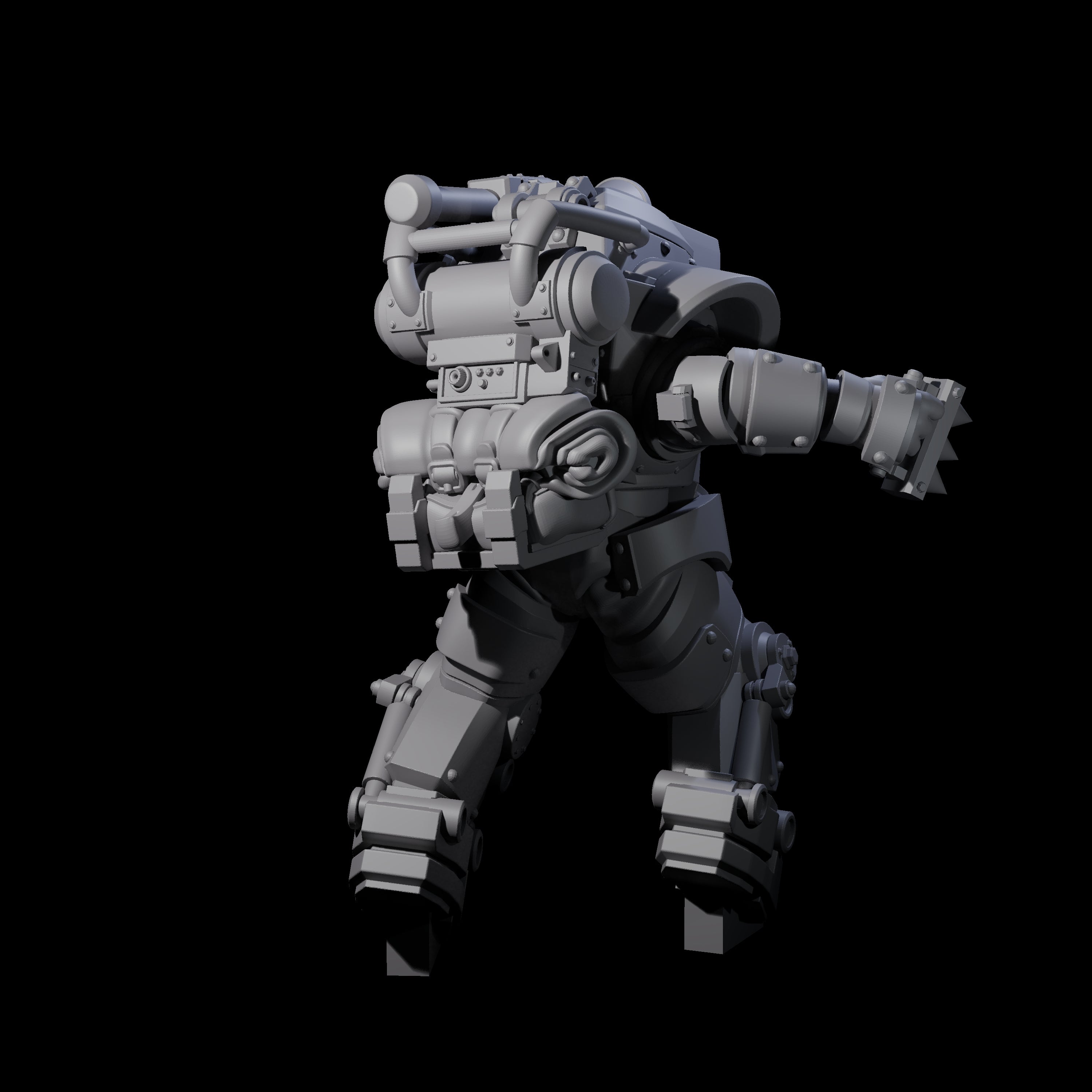 Weird War Mech Suited German Exo-Trooper E Miniature for Dungeons and Dragons, Pathfinder or other TTRPGs