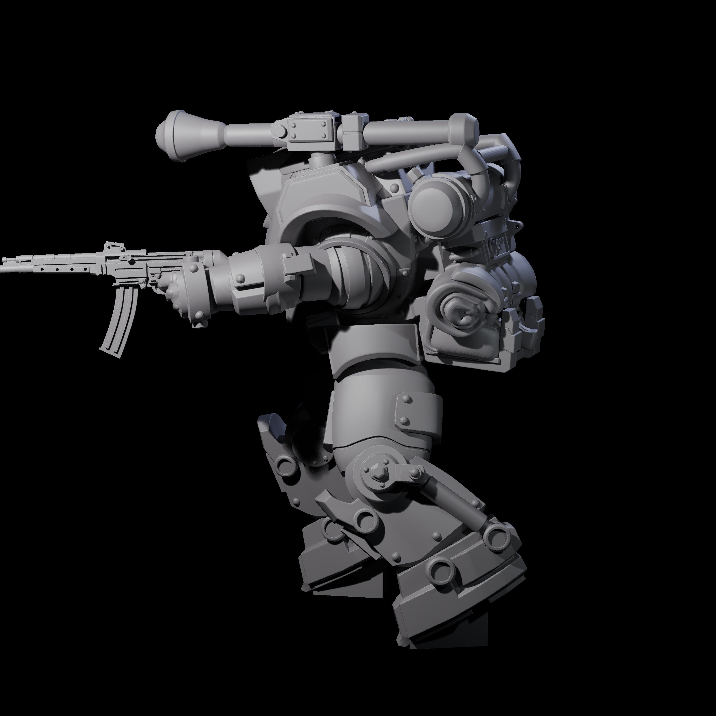 Weird War Mech Suited German Exo-Trooper E Miniature for Dungeons and Dragons, Pathfinder or other TTRPGs