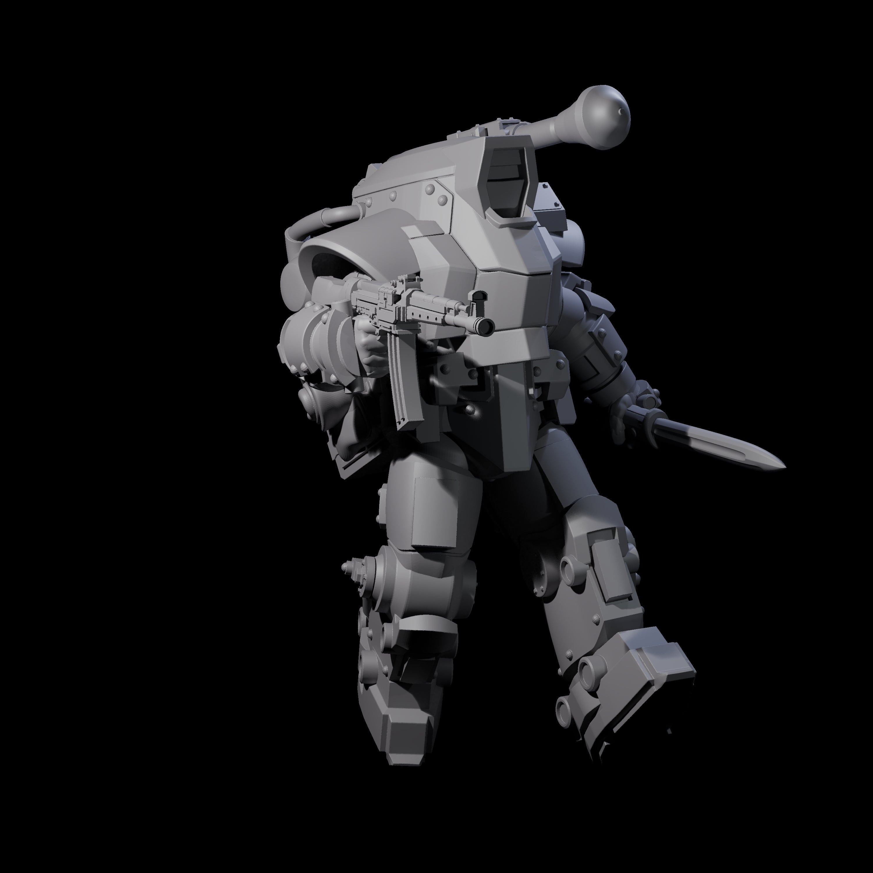 Weird War Mech Suited German Exo-Troopers Miniature for Dungeons and Dragons, Pathfinder or other TTRPGs