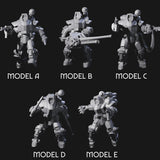 Weird War Mech Suited German Exo-Troopers Miniature for Dungeons and Dragons, Pathfinder or other TTRPGs