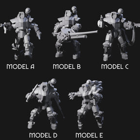 Weird War Mech Suited German Exo-Troopers Miniature for Dungeons and Dragons, Pathfinder or other TTRPGs