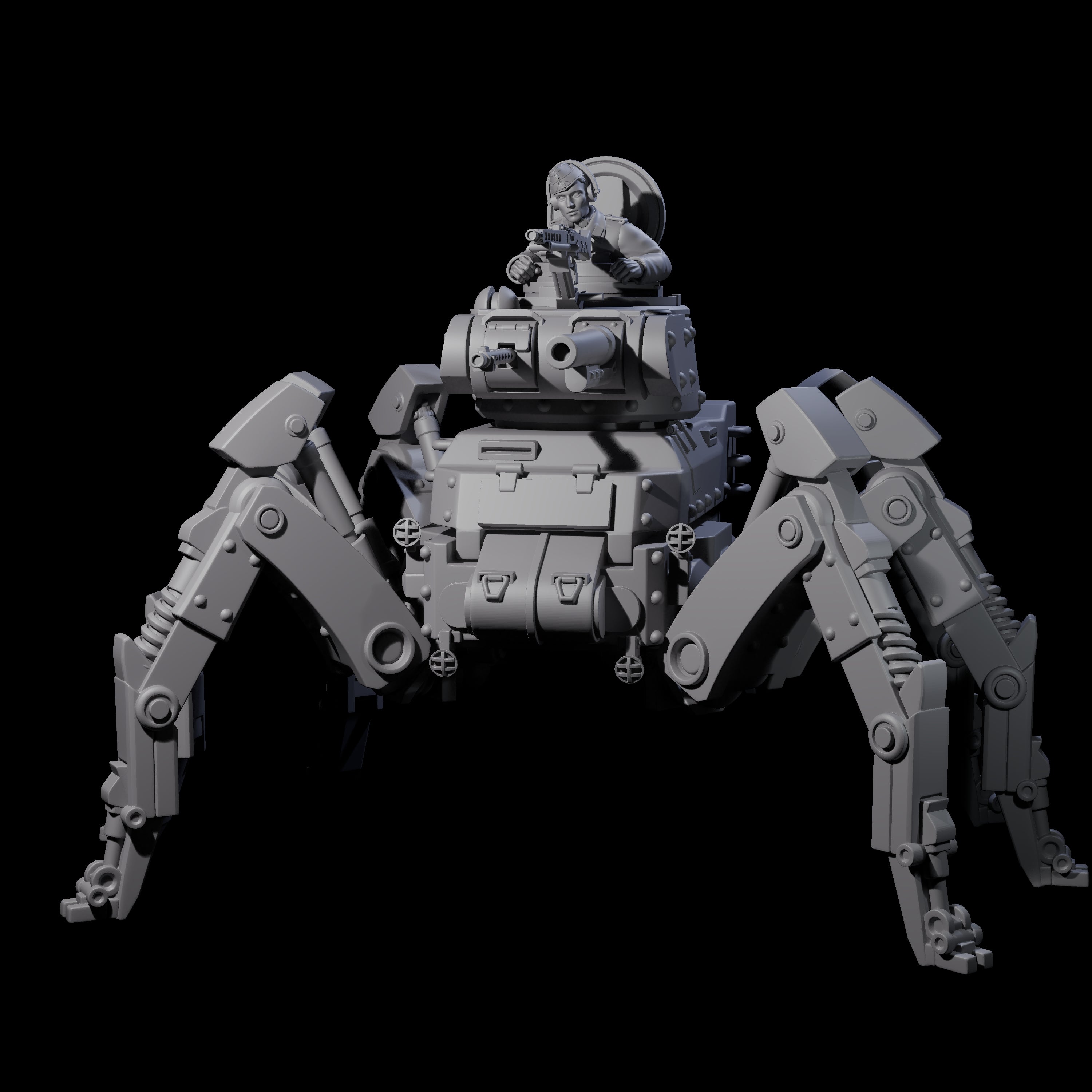 Weird War Scuttling German Spider Tank Miniature for Dungeons and Dragons, Pathfinder or other TTRPGs