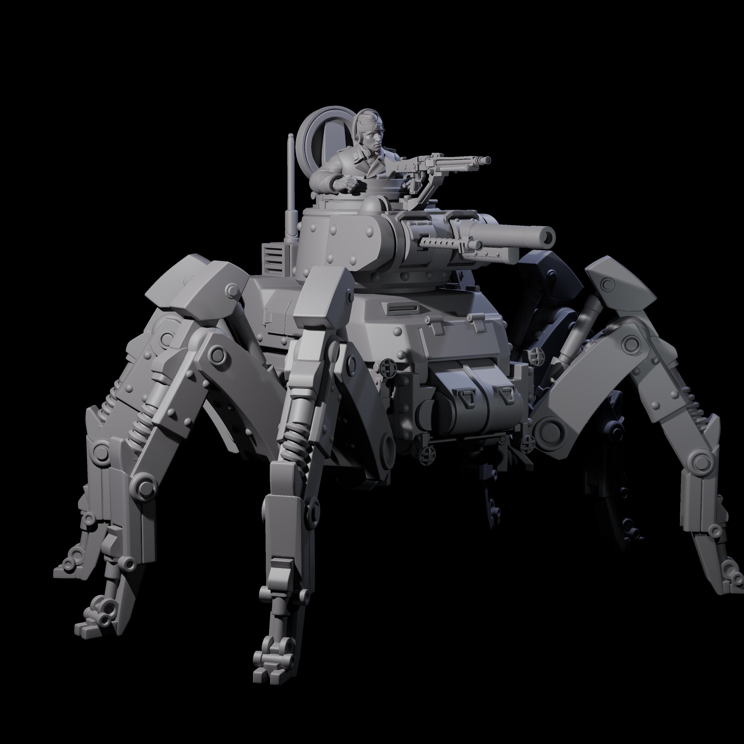 Weird War Scuttling German Spider Tank Miniature for Dungeons and Dragons, Pathfinder or other TTRPGs