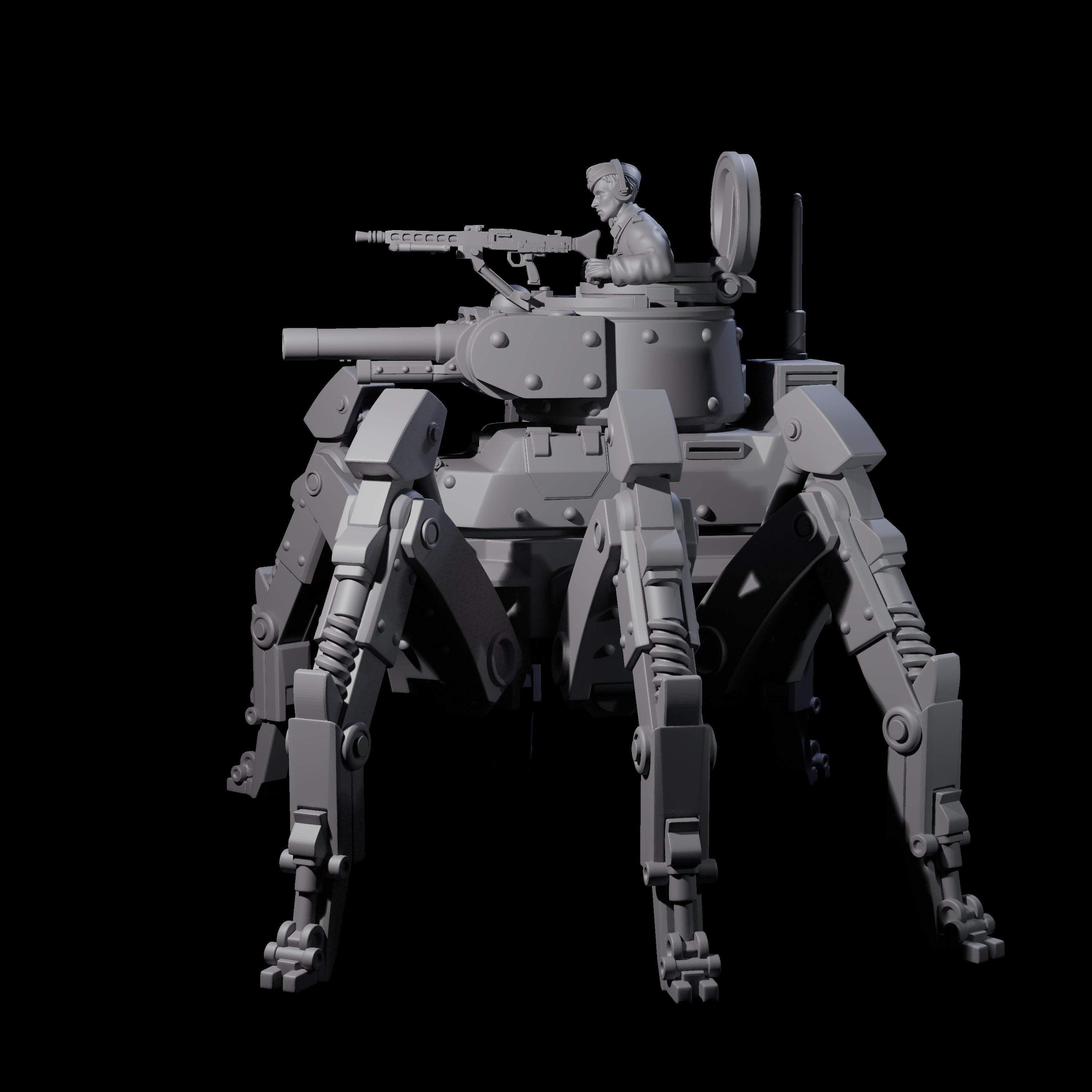 Weird War Scuttling German Spider Tank Miniature for Dungeons and Dragons, Pathfinder or other TTRPGs