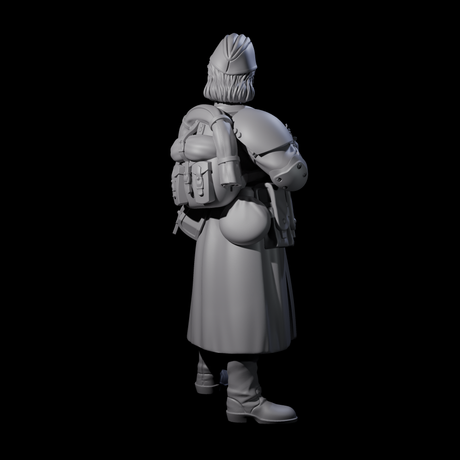 Weird War Soviet AK47 Fighting War Maiden A Miniature for Dungeons and Dragons, Pathfinder or other TTRPGs