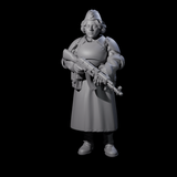 Weird War Soviet AK47 Fighting War Maiden C Miniature for Dungeons and Dragons, Pathfinder or other TTRPGs