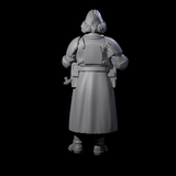 Weird War Soviet AK47 Fighting War Maiden C Miniature for Dungeons and Dragons, Pathfinder or other TTRPGs